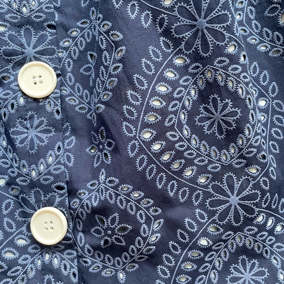 Blue Eyelet Off-The-Shoulder dress - Picture 3 of 3